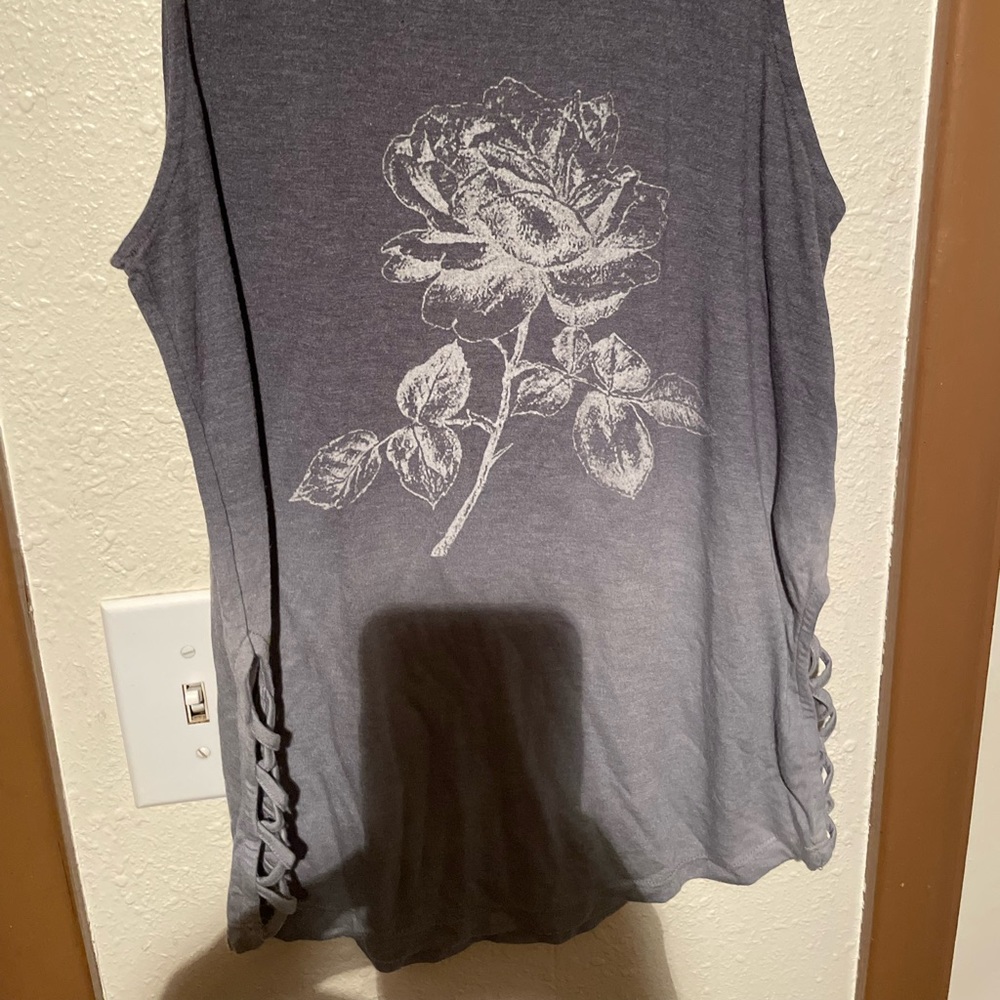 Maurice’s tank top w/ crisscross cut outs on the sides